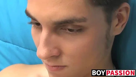 Rany, Barely Legal Twink 18+, Jerks Off Big Cock Solo For Juicy Cumshot