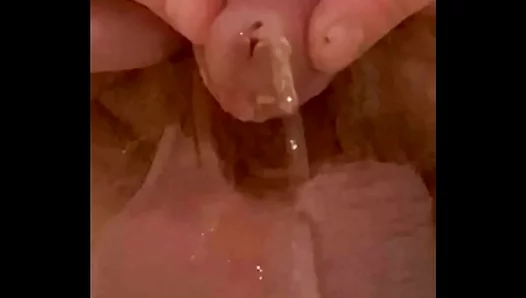 Small Dick in Big Pee Hole: Slow–Motion Amateur Gay Pissing Fun