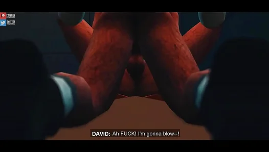 Officer Punishes PriStepSoner With Steamy Animated Blowjob