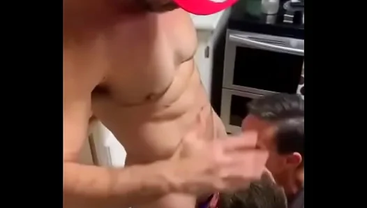 Two Guys Share One Dick In Kitchen Licking And Sucking Bliss