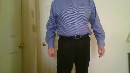 Mature Man Shows Off Big Balls in Solo Cock Masturbation Session