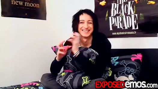 Tattooed Emo Masturbates Big Dick & Fucks Toys For Intense Pleasure