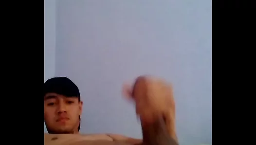 Young 18+ Latino Twink Shows Off His Big Dick in a Steamy Masturbation Scene