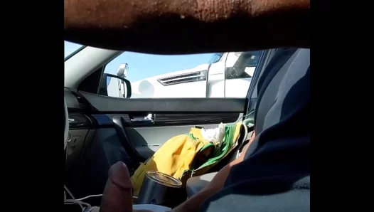 Trucker Shows Off His Cock in Public for Excited Voyeurs