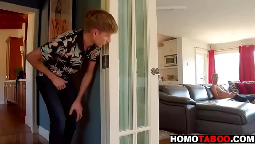 Caught Peeping at Stepbrother's Big Cock in Taboo Family Fun