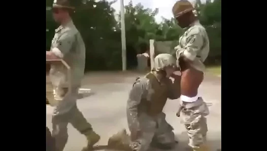 Military Men Engage in Intense Oral Pleasure During Training Session