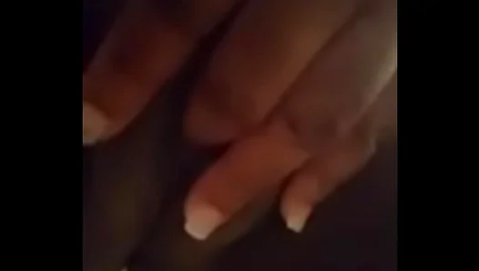 Ebony Beauty Masturbates Her Creamy Pussy Solo