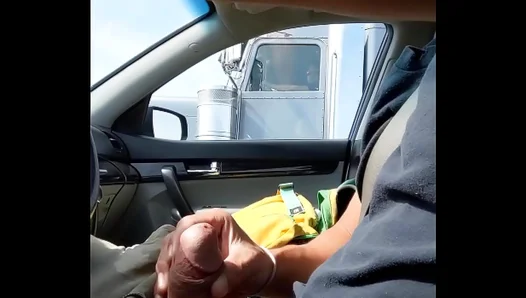 Truckers Flash Their Dicks in Public Voyeur Scene Pt. 2