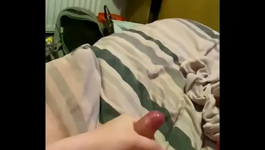 Passing Time with Big Cock Wanking in the Bedroom