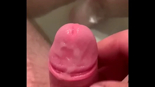 Man Plays Dirty with Spit-soaked Dick in Intense Solo BDSM Session