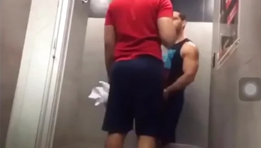 Hunky Bodybuilders Flex Muscles While Jerking Off Solo In The Gym