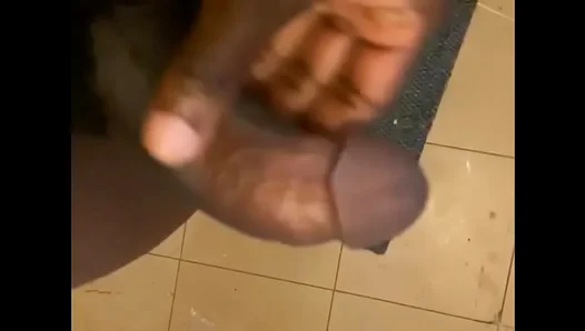 Ebony Guy Enjoys Intense Gay Masturbation With His Massive Black Cock
