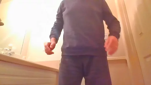 Mature Male Strips Down for Solo Cock Play & Ass Tease