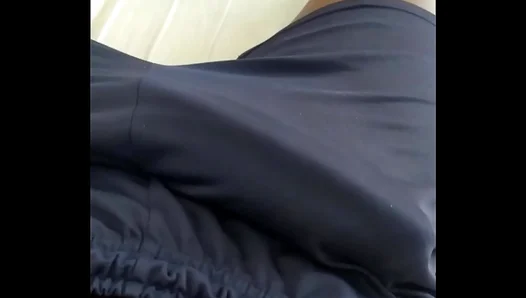 Horny Black Gay Amateur Shows Off His Massive Cock in Solo Session