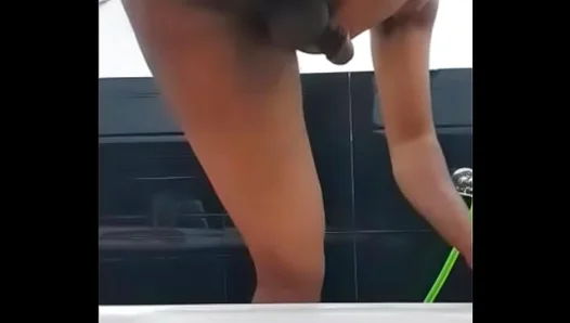 CD Plays Dildo as He Masters Masturbation with Big-Ass Indian Crossdresser