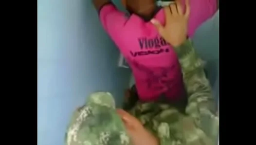 Military Men Get Intimate in Public Bathroom Colombian Style