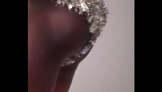 Shiny-Thonged Stud Unwraps Hot SoloGay Action As A Late Christmas Gift