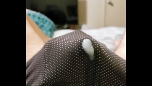 Horny Bear Cums Through Panties in Hot Solo Masturbation Session
