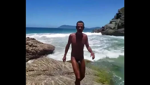 Nude Men Enjoy Wild Beach Action at Praia Brava Rio de Janeiro