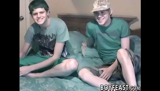 Nathan and Blond Twink Enjoy Passionate Foreplay Before Intense Anal Action