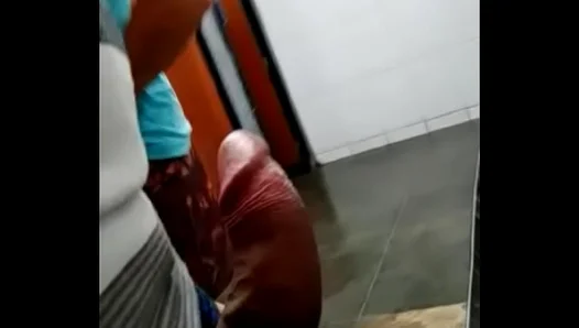 Quick Bathroom Handjob Helps Married Man Find Pleasure On The Go