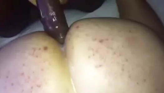 Big BBC Makes Soft White Booty Bounce Slowly In Hot Interracial Action