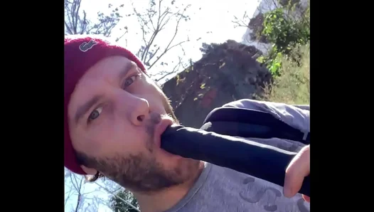 Gay Men Enjoy Steamy Outdoor Dildo Play In Nature