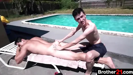 Mischievous Teen 18+s Have Fun at the Pool in Naughty Stepbrother Adventure