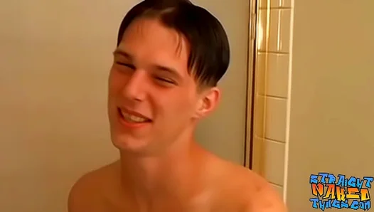 Aaron Strokes His Big Dick Until He Blows Loads Solo