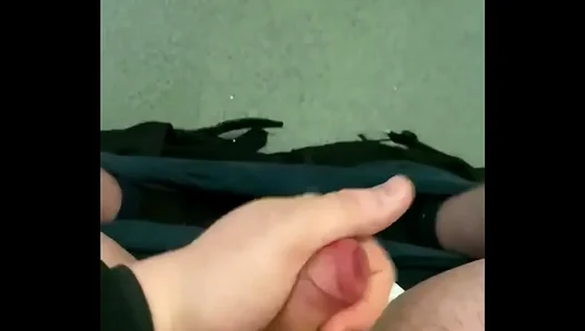 Caught Wanking At Work – Intense UK Cumshot In The Toilets