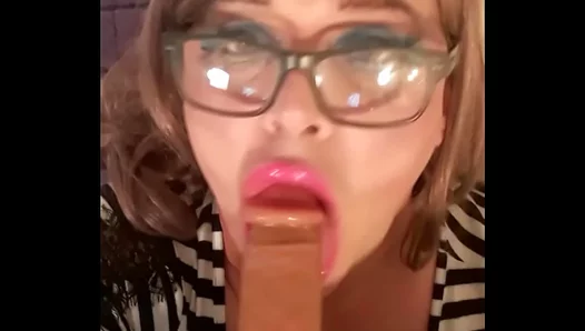 POV Deepthroat Session With A 6-Inch Dildo Face-Fucking