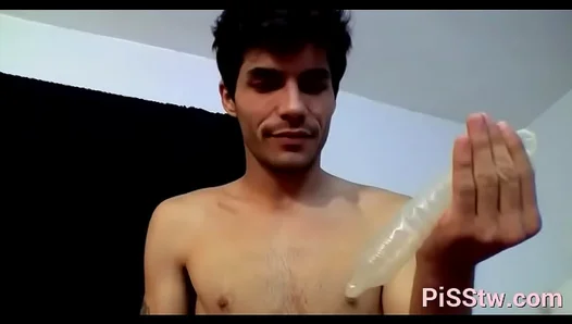 Twink Pleases Himself With Hardcore Solo Piss And Orgasm Session