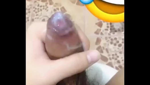 Gay Masturbation Leads to Intense Cumshot in Public Restroom