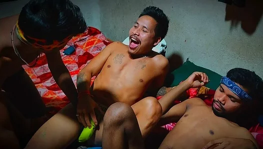 Three College Friends Snapping Romantic Selfies Turn Into Passionate Ass-Fucking Session