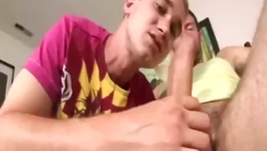 Hot Gay Guys Hold Phones During Sexy Threesome Action