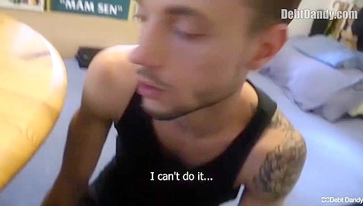 Shredded Bottom Eats Ass, Gets Fucked Hard – Debt Dandy