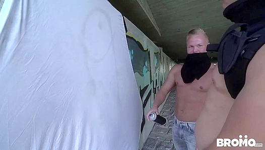 Rebel Shawn Fucks His Buddy Under the Bridge - Hot Gay Action!