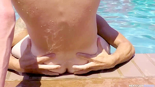 Nextdoor Buddies ~ Scott & Brandon's Poolside Blowjobs and Indoor Anal Delights