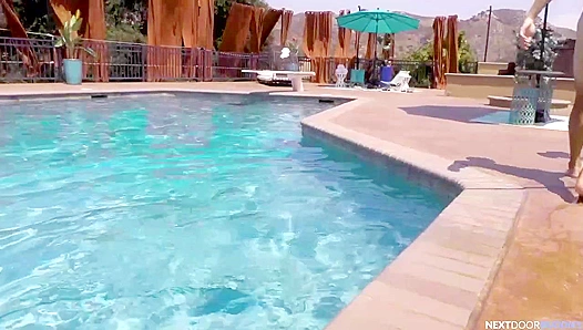 Nextdoor Buddies ~ Scott & Brandon's Poolside Blowjobs and Indoor Anal Delights