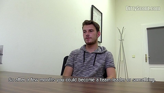 Skinny twink gets a cumshot after rough anal -Dirty Scout