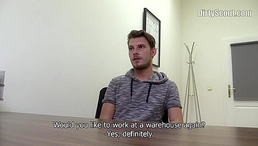 Skinny twink gets a cumshot after rough anal -Dirty Scout