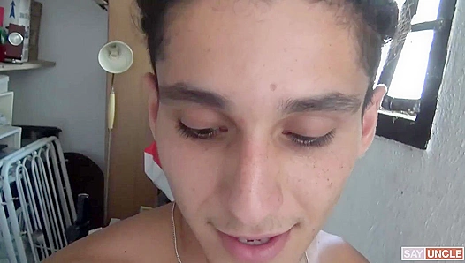 Hairy Hunk Cain Gets Pounded Anally by Latin Stud