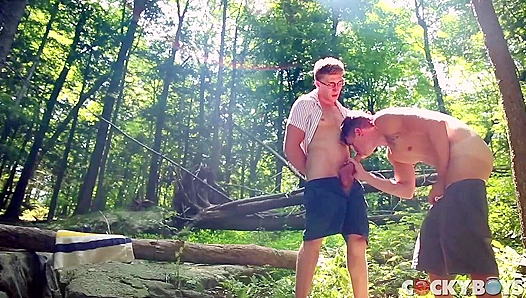 Muscular Hunks Troy Accola & Wess Russell Get Wild in a Steamy Forest Fuck Session