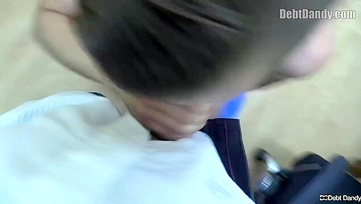 Broke Hottie Cums Covered After Raw Anal - Debt Dandy