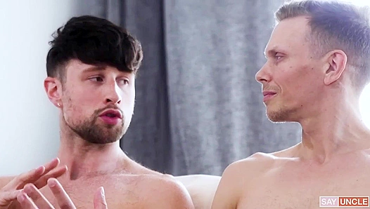 Drew Dixon Takes It Bareback from Ethan Chase ~ Upside Down Anal