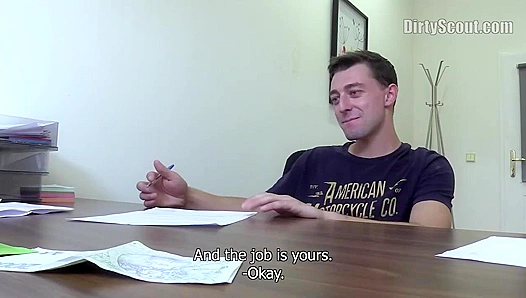 Dark-Haired Stud Begging for Facial After Filthy Casting Call - Dirty Scout