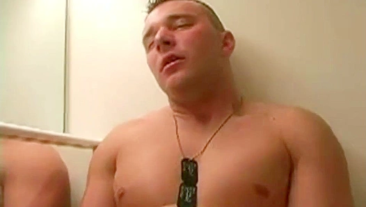 Hard-Ass Soldier Anthony Joins the Circle Jerk Boys for Rough Cock Action