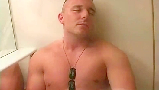 Hard-Ass Soldier Anthony Joins the Circle Jerk Boys for Rough Cock Action