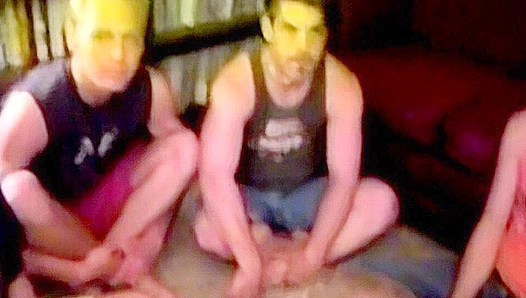Vintage Messy Orgy ~ Amateur Hunks Get Filthy Together