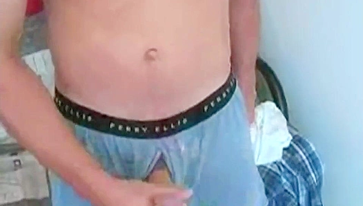 P.R. Power Shows Off His Massive Cock and Masturbates Intensely